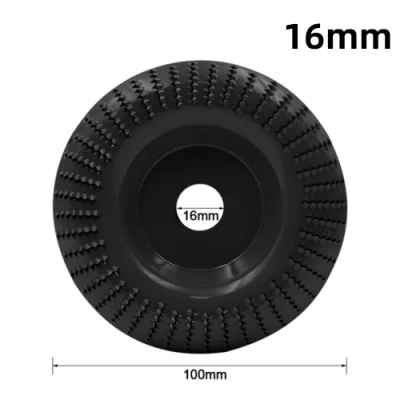 Rebarbadora angular de 4 polegadas, disco para escultura em madeira, rebolo para trabalhar madeira, ferramenta rotativa abrasiva para rebarbadoras angulares de furo de 16/22 mm